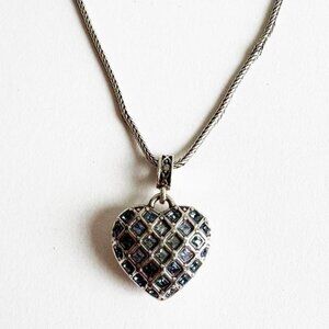 Brighton "Life's Journey" Blue Crystal Heart Necklace